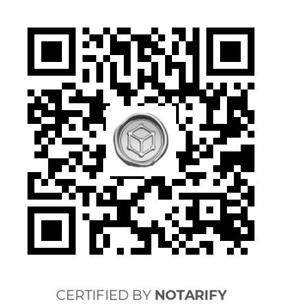Certificato notarizzazione su blockchain
